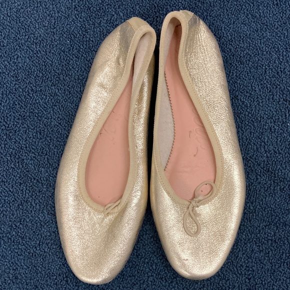 J. Crew Shoes - J.Crew Metallic gold leather Ballet flats